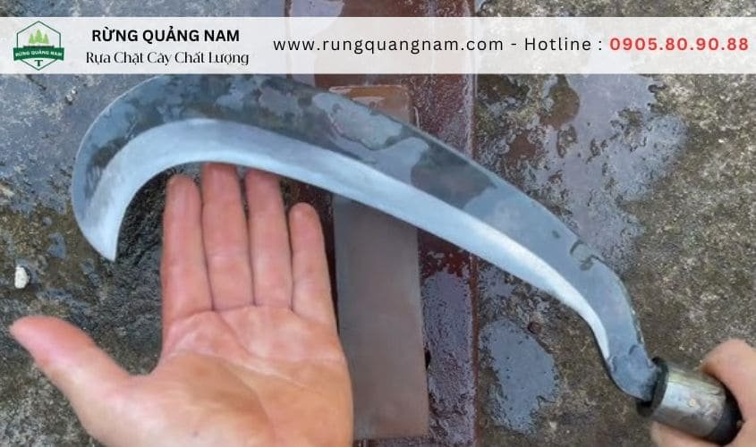 cách mài rựa chặt cây