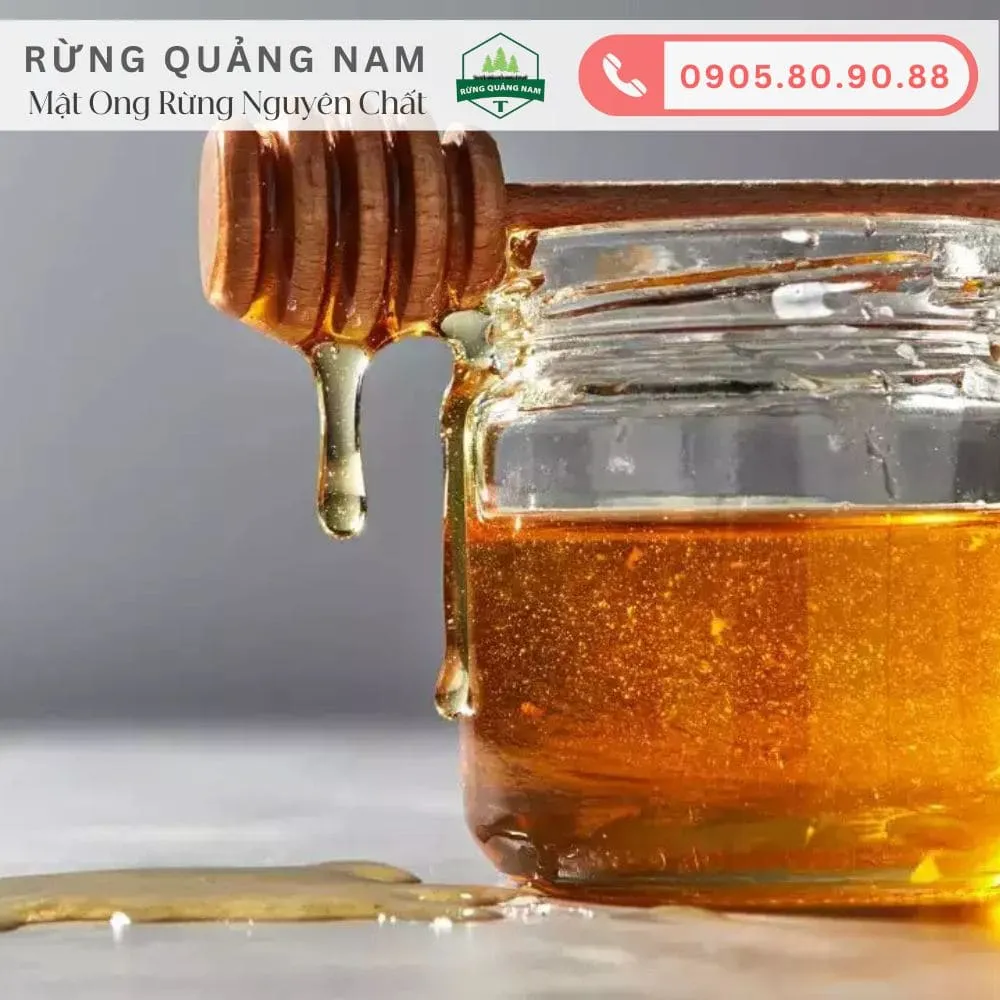 mật ong nguyên chất trị ho 2